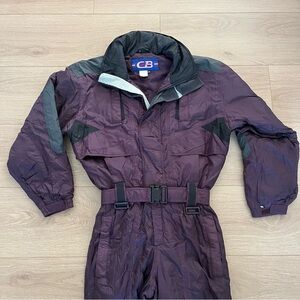 Vintage CB Sport Men's Size M Snow Suit Purple Belted